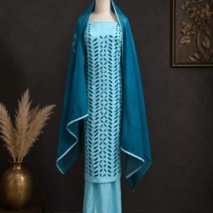 Nazaakat Teal Cutwork Suit Set