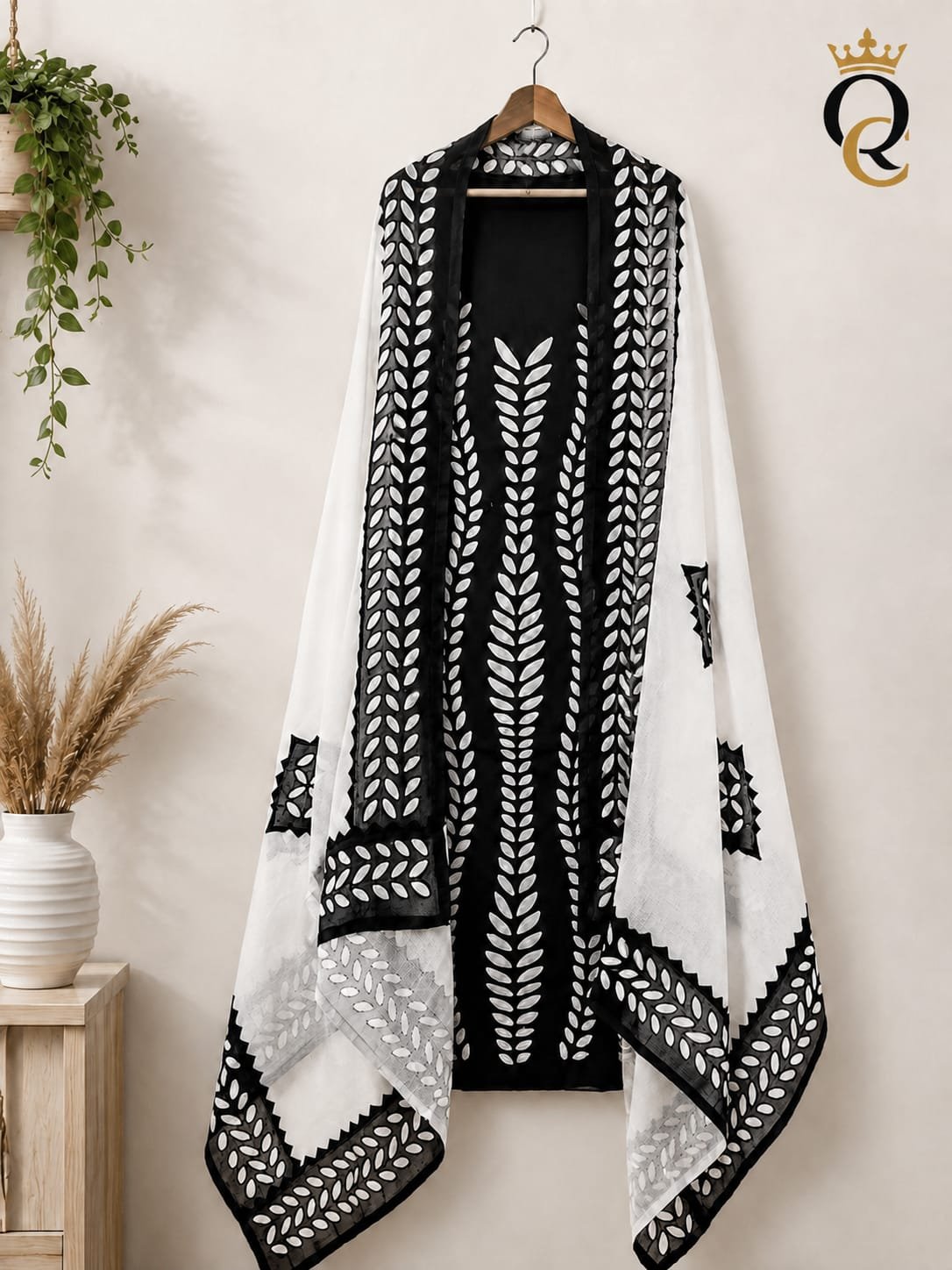 Lata Black & Ivory Suit Set